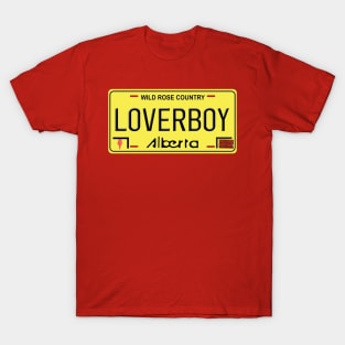 Loverboy - Calgary, Alberta License Plate T-Shirt